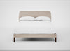 Wallis Bed Double / Boucle Tweed Pearl / Walnut Stained"