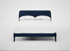 Wallis Bed Double / Broad Weave Lagoon / Black"