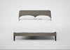Wallis Bed Double / Broad Weave Pebble / Walnut Stained"