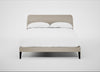 Wallis Bed Double / Broad Weave Putty / Black"