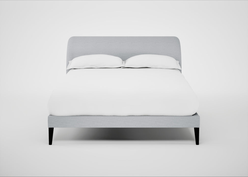 Wallis Bed Double / Broad Weave Tin / Black"