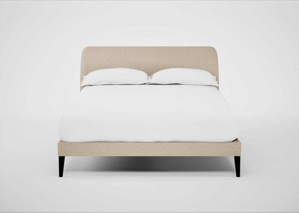 Wallis Bed Double / Brushed Cotton Oat / Black