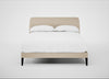 Wallis Bed Double / Brushed Cotton Oat / Walnut Stained