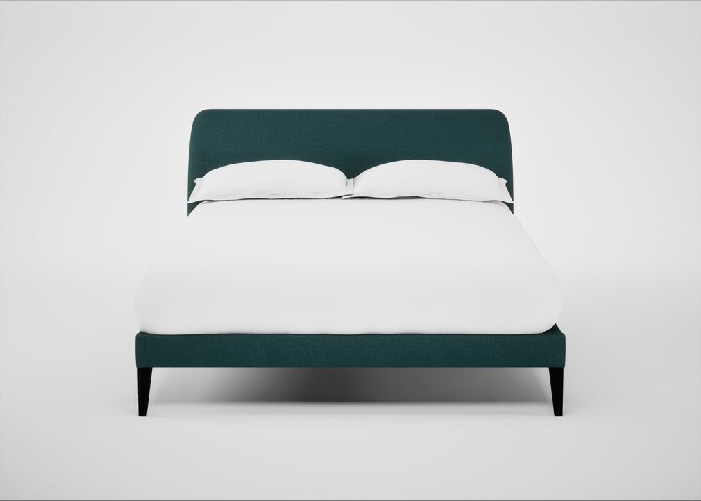 Wallis Bed Double / Brushed Cotton Pine / Black