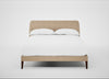 Wallis Bed Double / Capelo Linen-Cotton Bamboo / Walnut Stained"