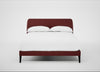 Wallis Bed Double / Capelo Linen-Cotton Etruscan Red / Black