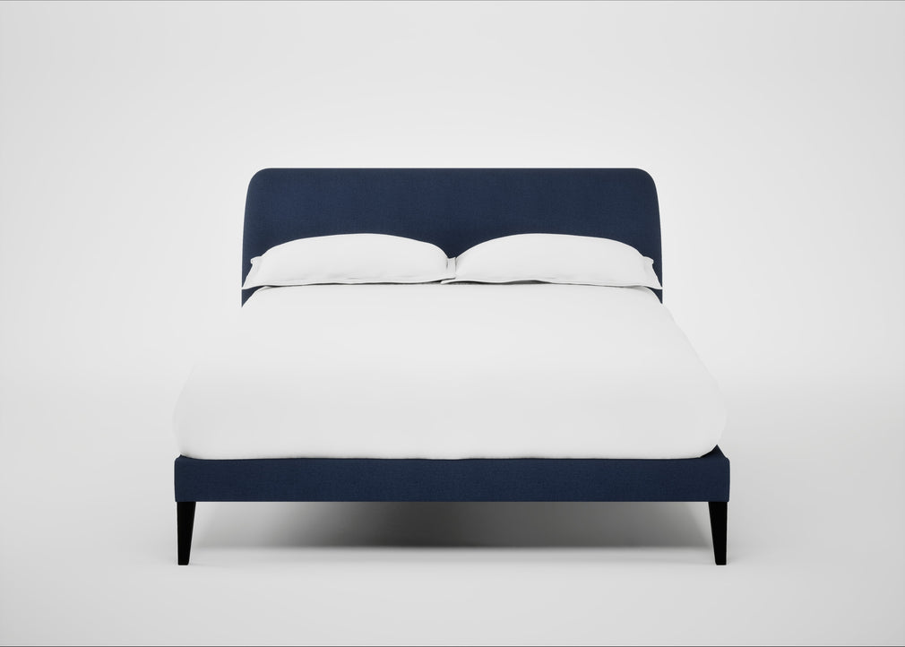 Wallis Bed Double / Capelo Linen-Cotton Inkspot / Black