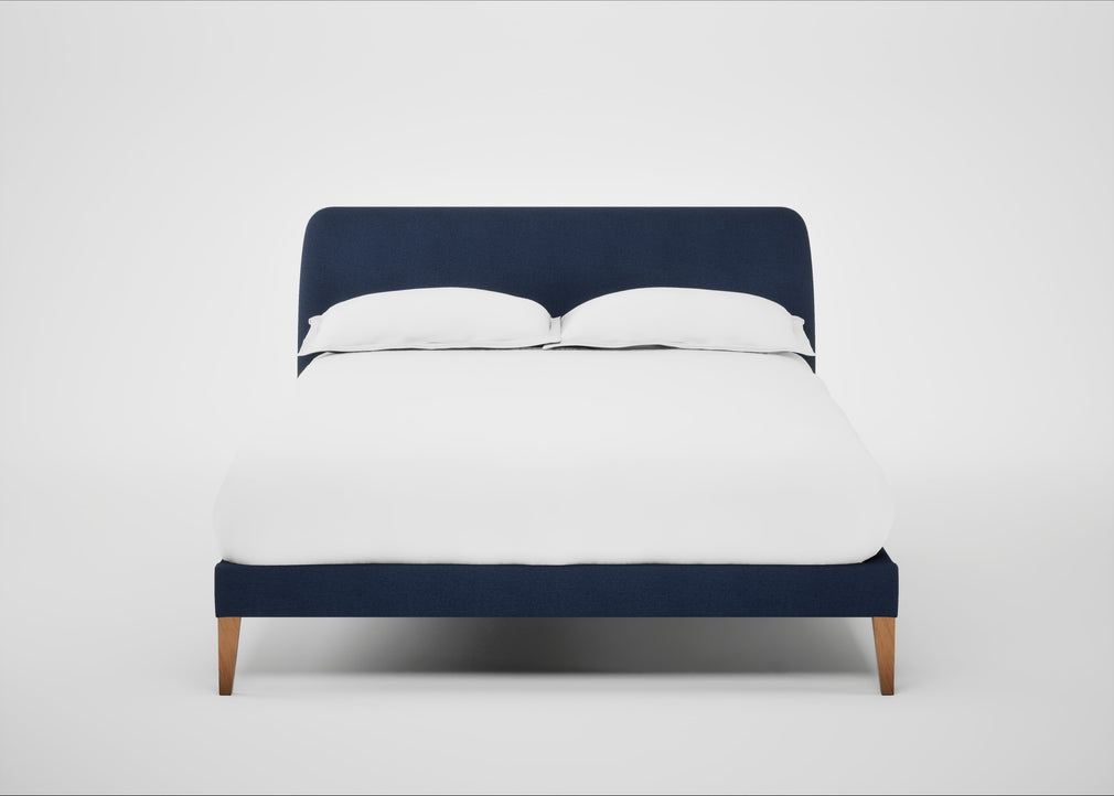 Wallis Bed Double / Capelo Linen-Cotton Inkspot / Natural