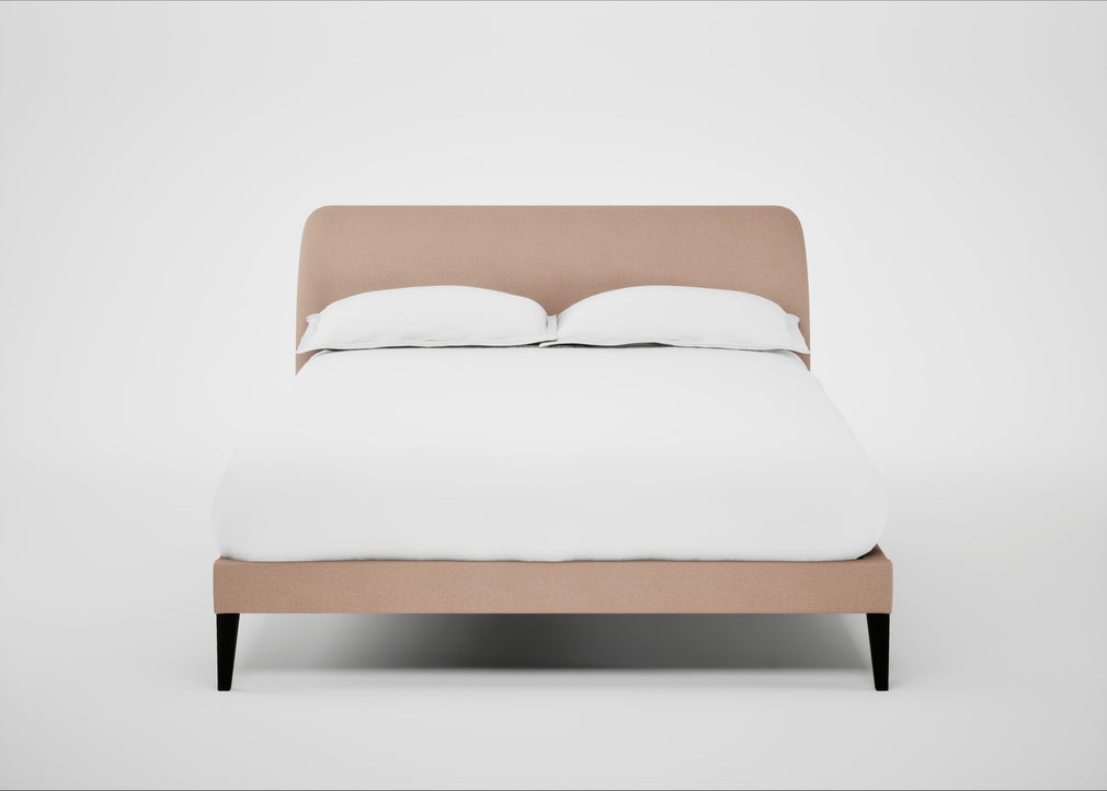 Wallis Bed Double / Capelo Linen-Cotton Rosedale / Black