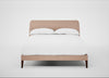 Wallis Bed Double / Capelo Linen-Cotton Rosedale / Walnut Stained