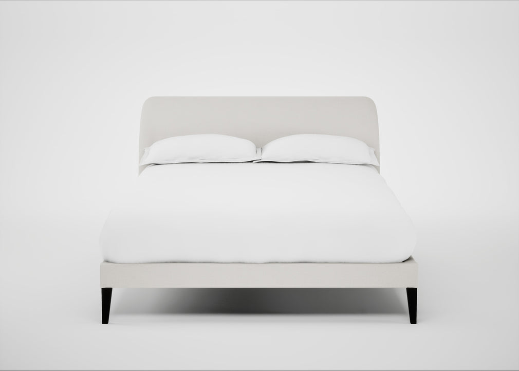 Wallis Bed Double / Capelo Linen-Cotton Sea Salt / Black