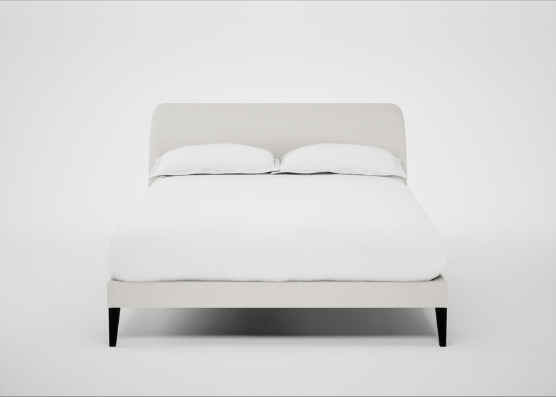 Wallis Bed Double / Capelo Linen-Cotton Sea Salt / Black