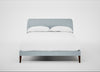 Wallis Bed Double / Capelo Linen-Cotton Sea Shanty / Walnut Stained
