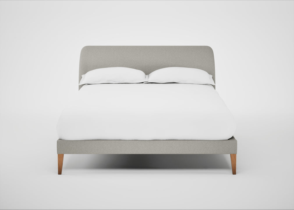 Wallis Bed Double / Melton Wool Limestone / Natural
