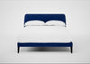 Wallis Bed Double / Smart Luxe Velvet Azure / Black