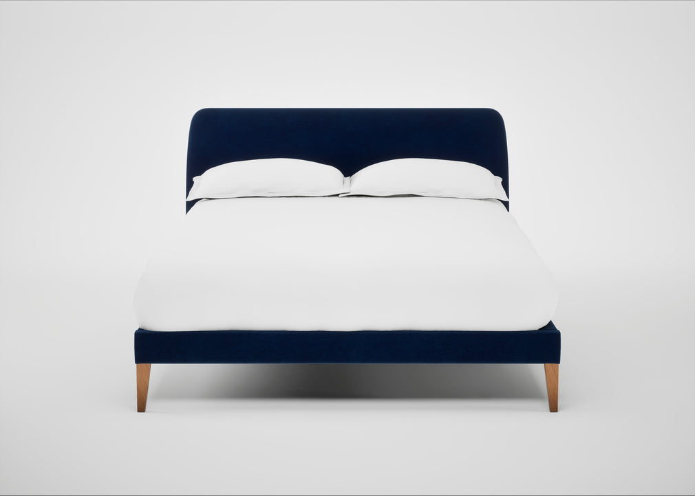 Wallis Bed Double / Smart Velvet Dusk / Natural"