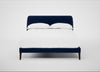 Wallis Bed Double / Smart Velvet Dusk / Walnut Stained"