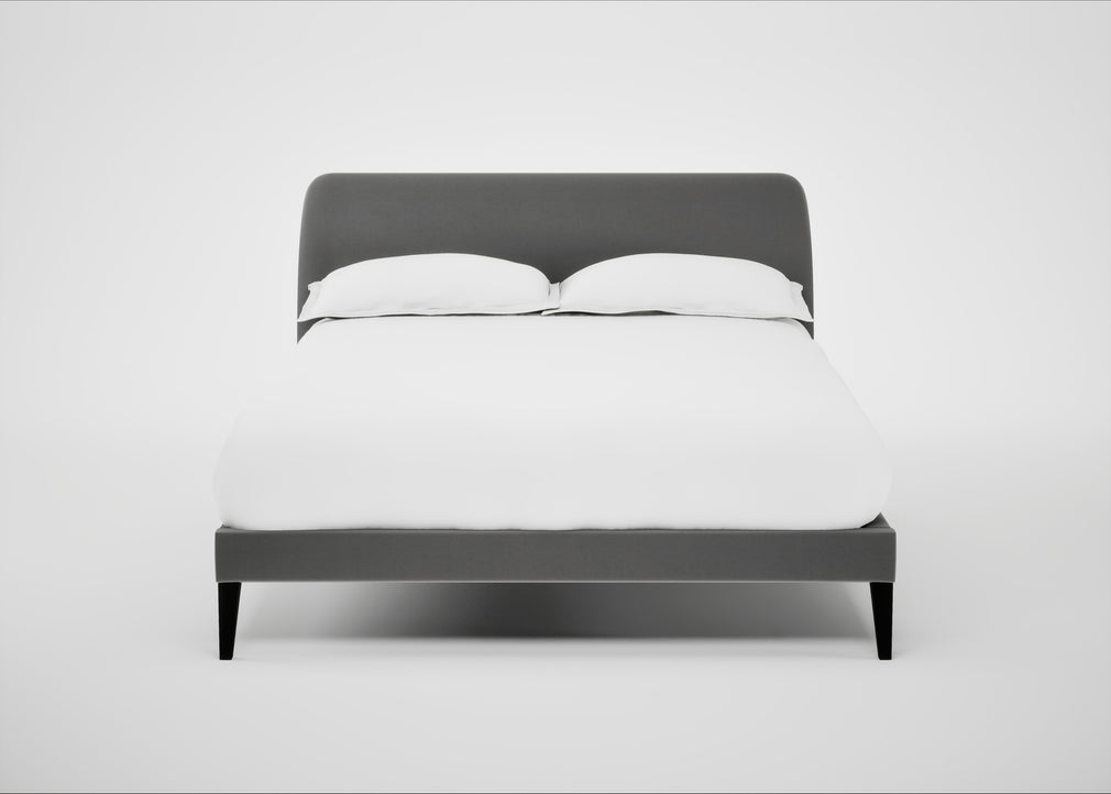 Wallis Bed Double / Smart Velvet Mercury / Black"