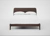 Wallis Bed Double / Smart Velvet Mouse / Walnut Stained"