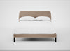 Wallis Bed Double / Smart Velvet Pebble / Black"