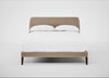 Wallis Bed Double / Smart Velvet Pebble / Walnut Stained"