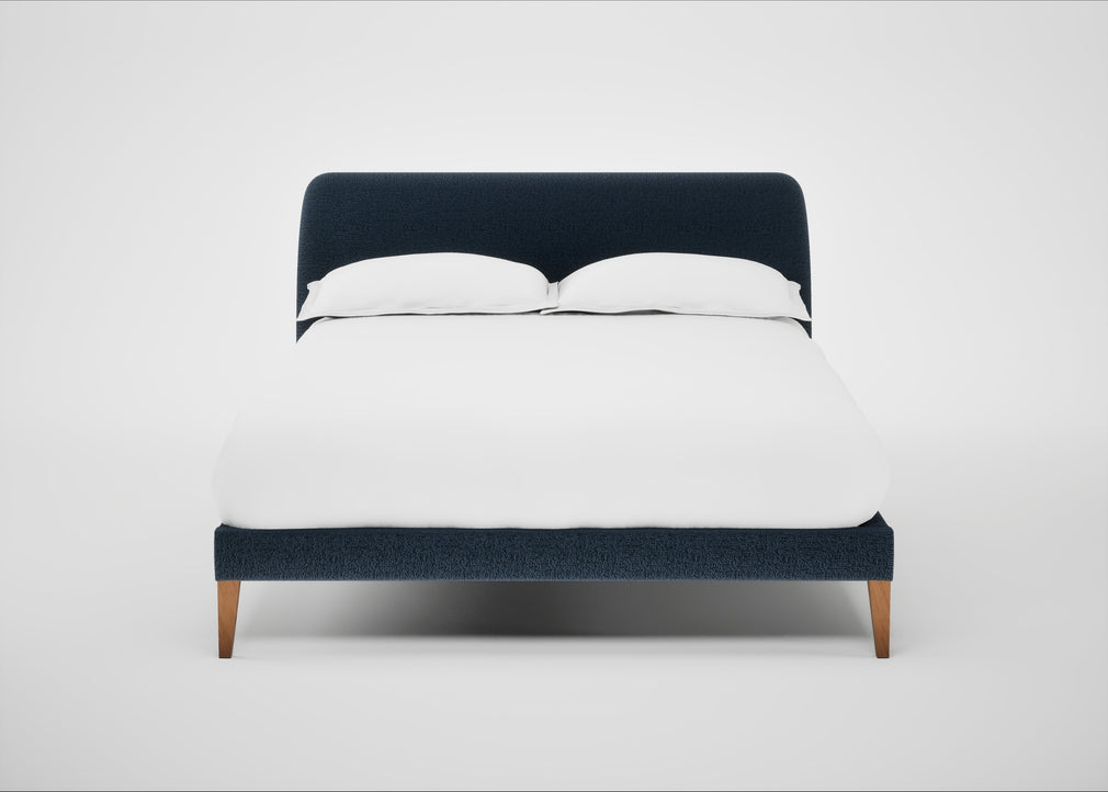 Wallis Bed Double / Boucle Velvet Space / Natural"