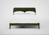 Wallis Bed Double / Boucle Velvet Wilder / Walnut Stained"