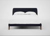 Wallis Bed King / Boucle Indigo / Walnut Stained"