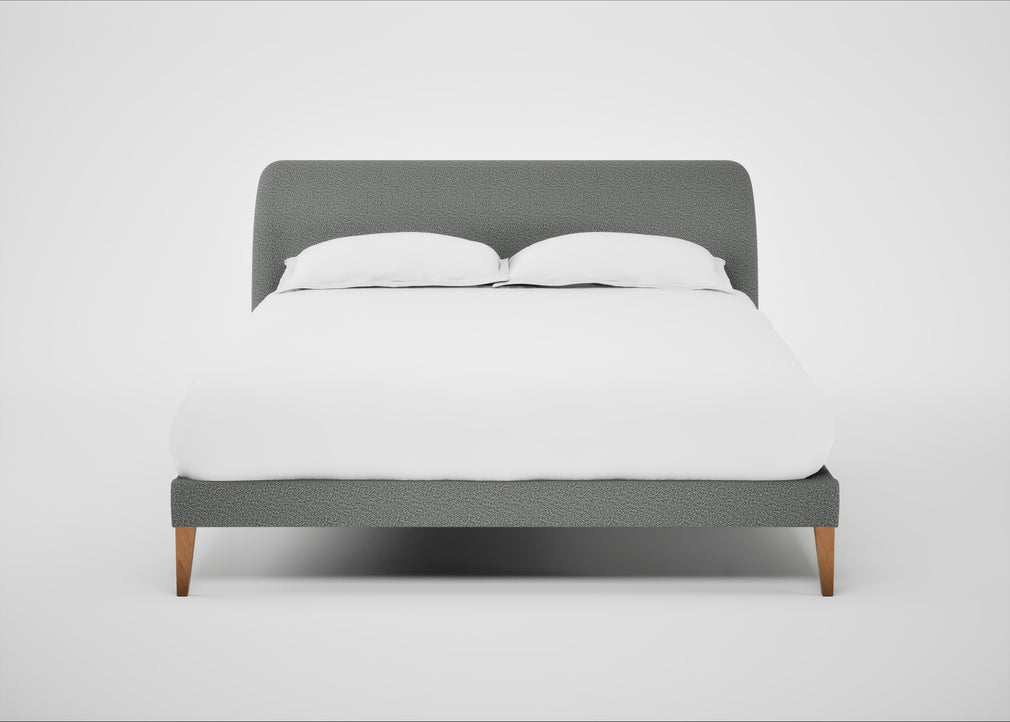 Wallis Bed King / Boucle Steel / Natural"