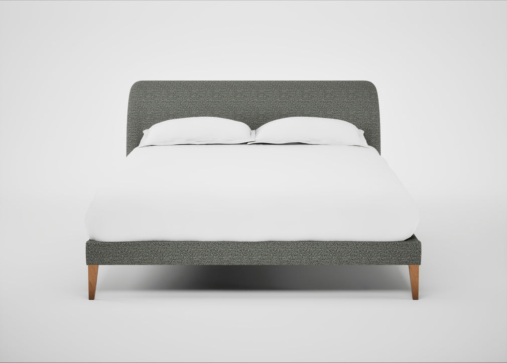 Wallis Bed King / Boucle Tweed Lapis / Natural"