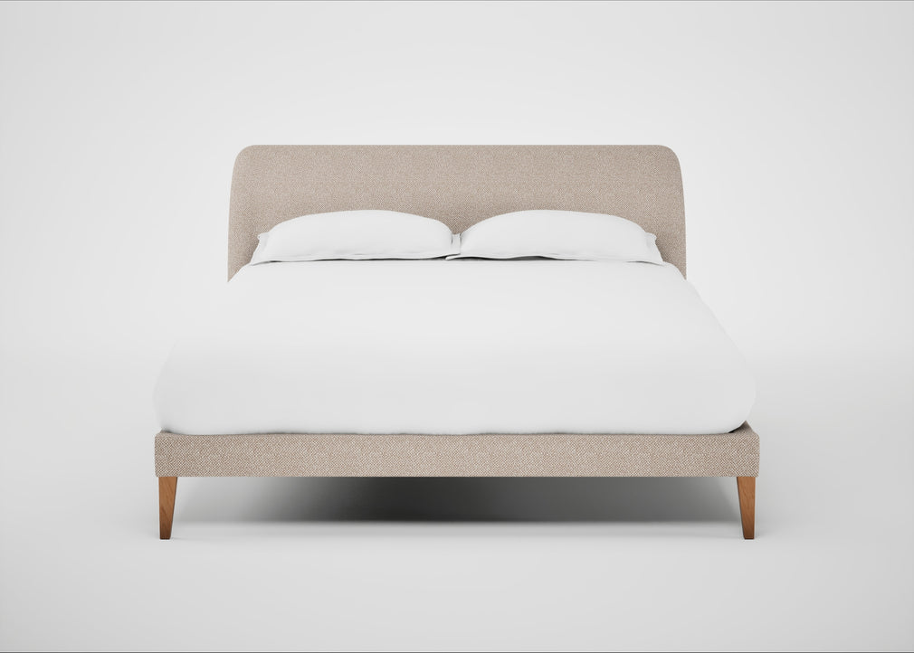 Wallis Bed King / Boucle Tweed Pearl / Natural"
