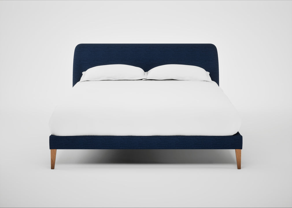 Wallis Bed King / Broad Weave Lagoon / Natural"