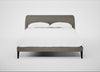 Wallis Bed King / Broad Weave Pebble / Black"
