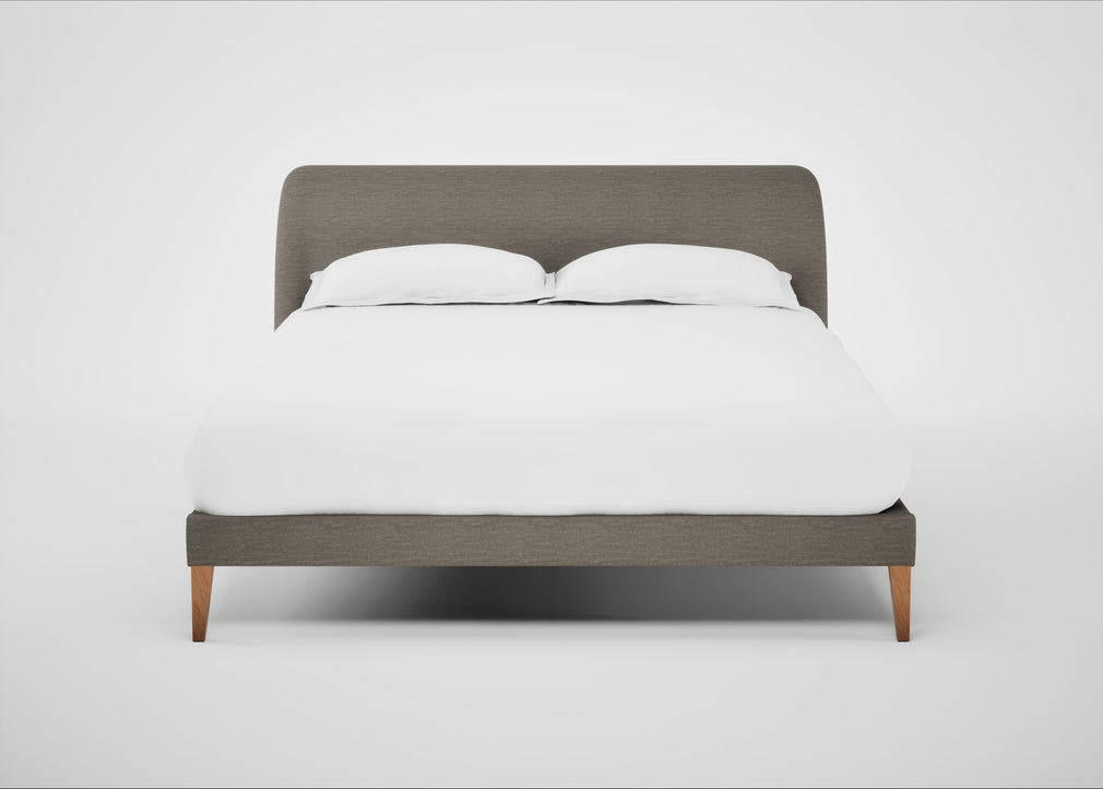 Wallis Bed King / Broad Weave Pebble / Natural"