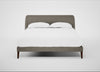 Wallis Bed King / Broad Weave Pebble / Walnut Stained"