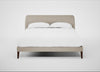 Wallis Bed King / Broad Weave Putty / Walnut Stained"