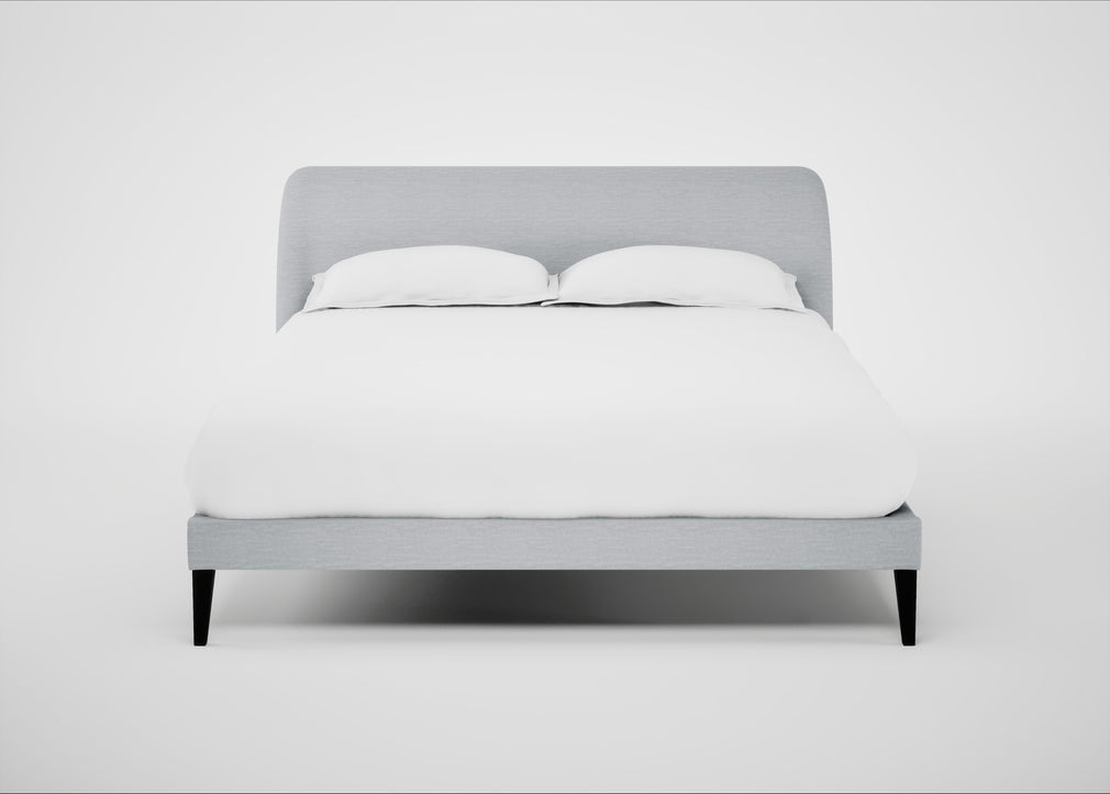 Wallis Bed King / Broad Weave Tin / Black"