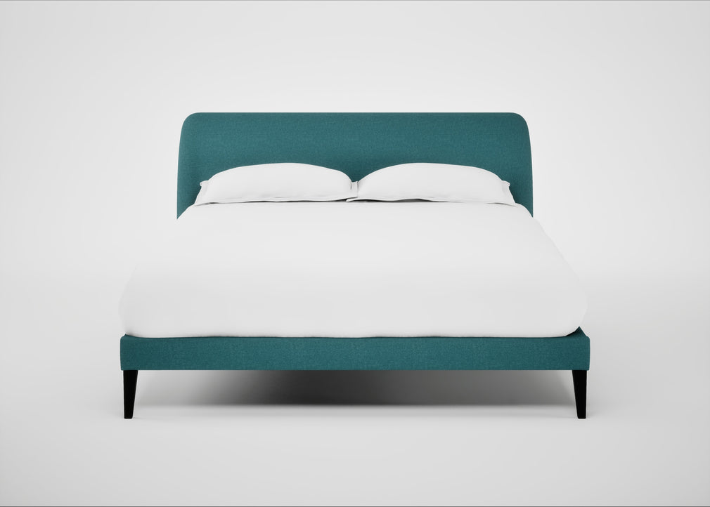 Wallis Bed King / Brushed Cotton Cadet / Black