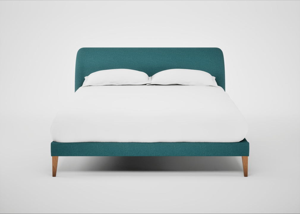 Wallis Bed King / Brushed Cotton Cadet / Natural