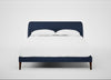 Wallis Bed King / Capelo Linen-Cotton Inkspot / Walnut Stained