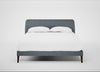 Wallis Bed King / Capelo Linen-Cotton Mineral / Walnut Stained