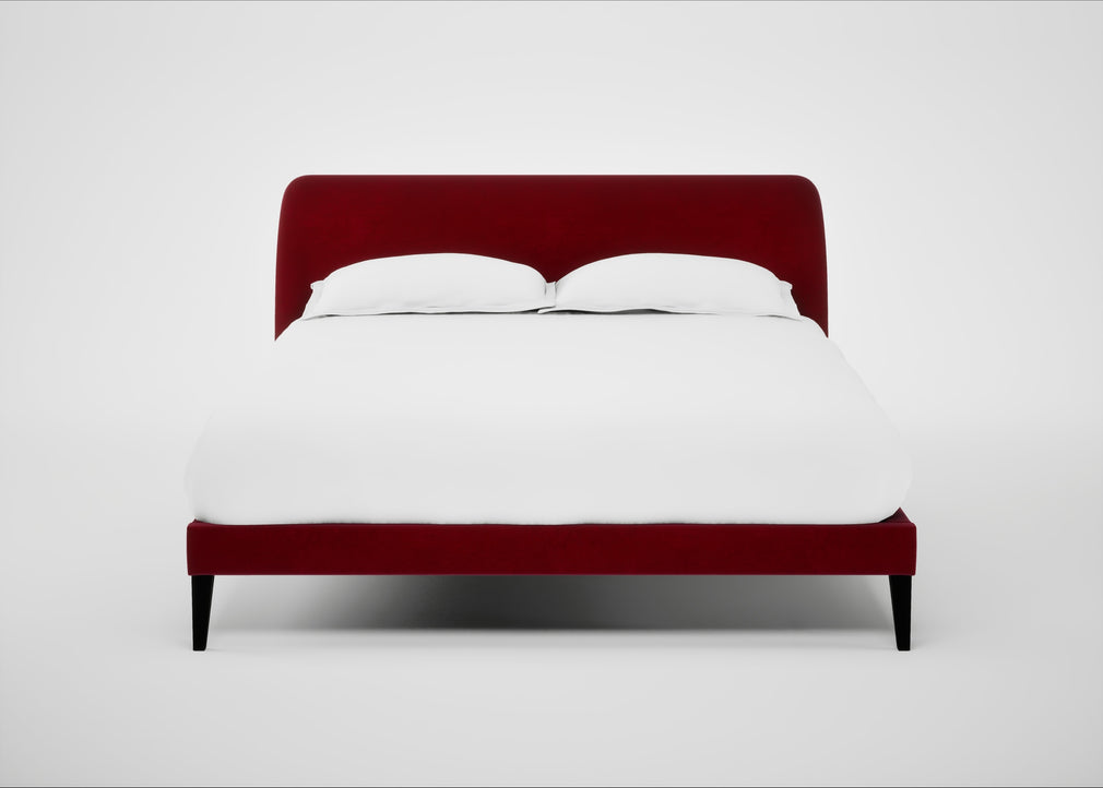 Wallis Bed King / Smart Luxe Velvet Mulberry / Black