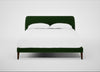Wallis Bed King / Smart Velvet Forest / Walnut Stained"