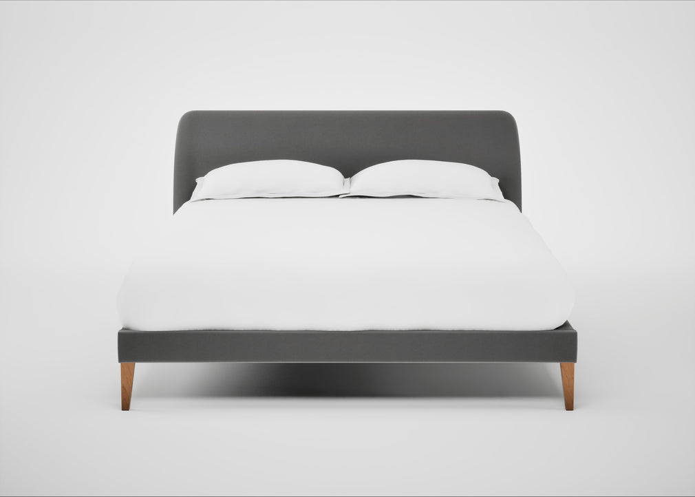 Wallis Bed King / Smart Velvet Mercury / Natural"