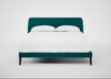Wallis Bed King / Smart Velvet Petrol / Walnut Stained"