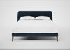 Wallis Bed King / Boucle Velvet Space / Walnut Stained"