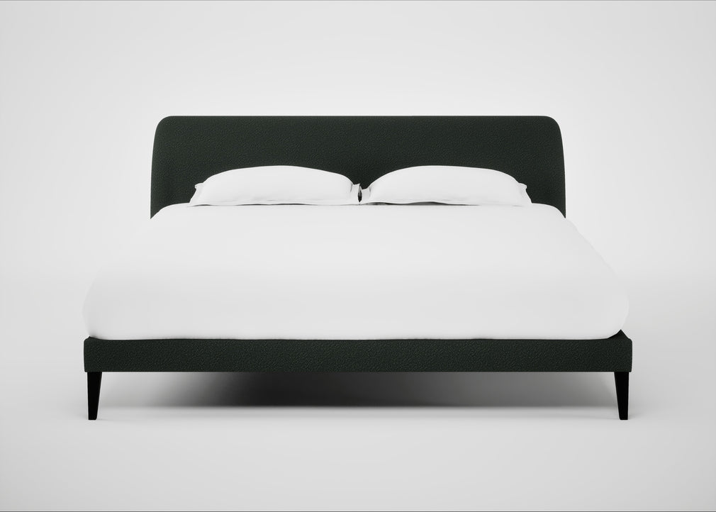 Wallis Bed Super King / Boucle Fern / Black"