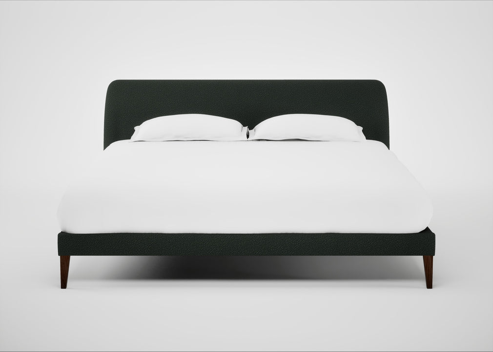Wallis Bed Super King / Boucle Fern / Walnut Stained"