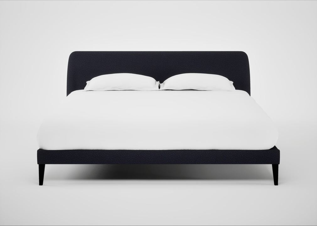 Wallis Bed Super King / Boucle Indigo / Black"