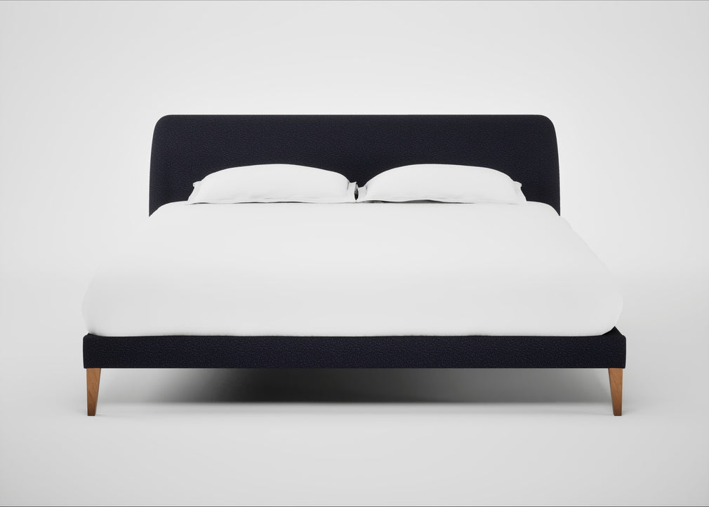 Wallis Bed Super King / Boucle Indigo / Natural"
